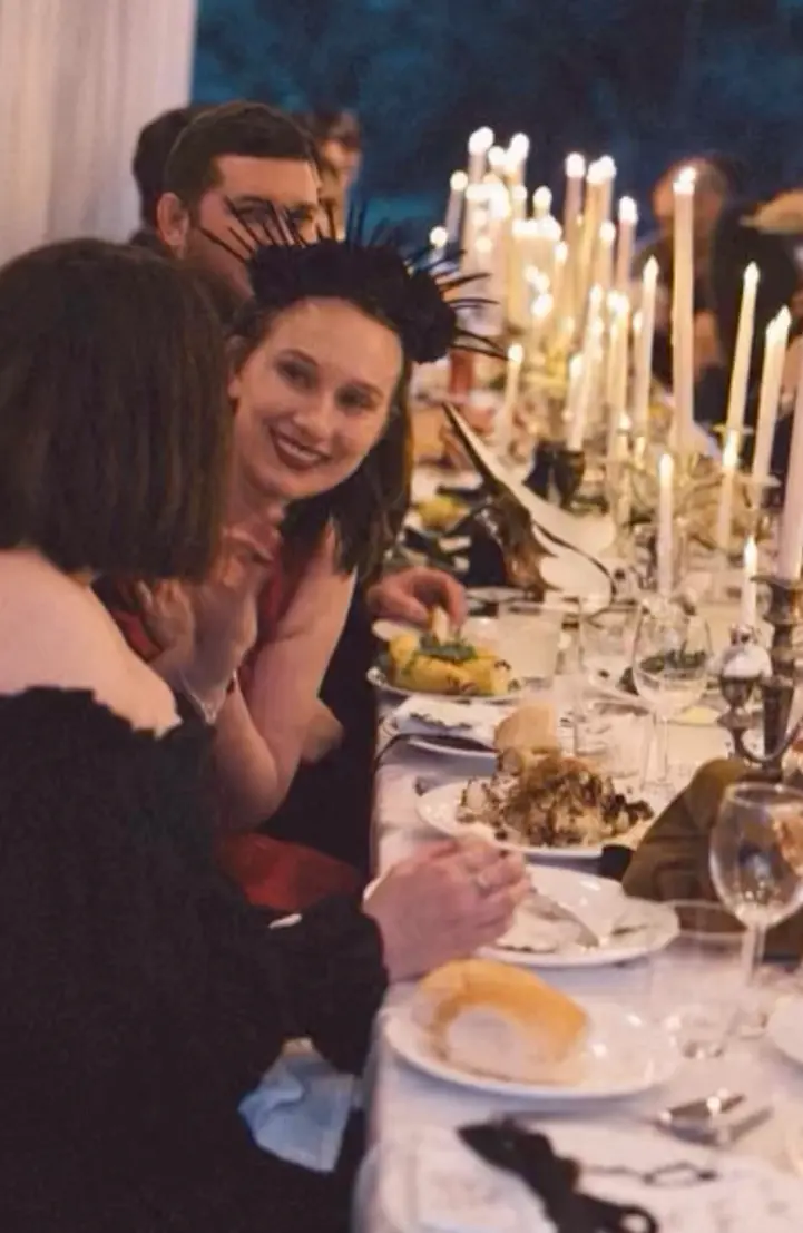 people enjoying dinner